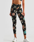 Ocean gem starfish turtle coral shell yoga leggings