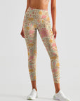 Flower vintage yellow leggings