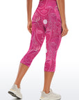 Minimalist line art face pattern rose pink capris