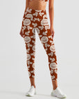 Retro luxury floral seamless leggings