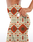 Ethnic persian carpet red capris