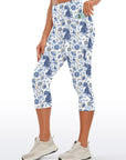 Animal tiger blue wild plants capris