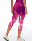 Flower watercolor psychedelic violet capris