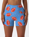 Cartoon red rugby pattern print shorts