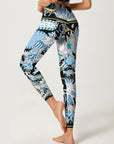 Ethnic print animal high waist design yoga leggings