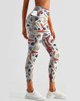 CREAMY™ retro seashell starfish waistband leggings