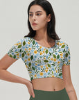 Flower green wildflower short sleeves