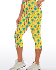 Coconut tree print design yoga capris