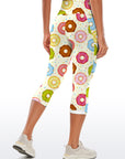 Cartoon food colorful donuts capris