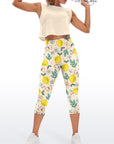 Fruit lemon flower butterfly capris