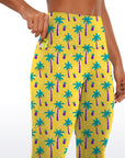 Coconut tree print design yoga leggings