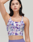 Flower watercolor violets purple tank tops