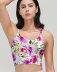 Flower colorful watercolor hibiscus tank tops