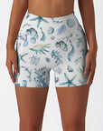 Ocean blue starfish coral shorts