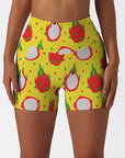 Fruit red pitaya yellow shorts