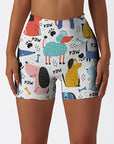 Animal cartoon dog sheep print shorts