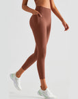 Basic soft nude side pockets yoga leggings