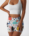 Animal cartoon dog sheep print shorts