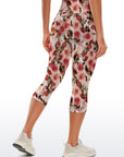 Flower rose hawthorn red retro capris