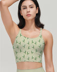 Botanical lilies of valley green tank tops