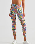 Flower hibiscus sunflower watercolor leggings