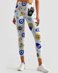 Evil eye print design leggings