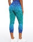 Blue light glitter gradient leggings