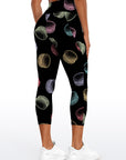 Cartoon sweets and desserts black leggings