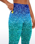 Blue light glitter gradient leggings