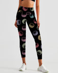 Cartoon sweets and desserts black leggings