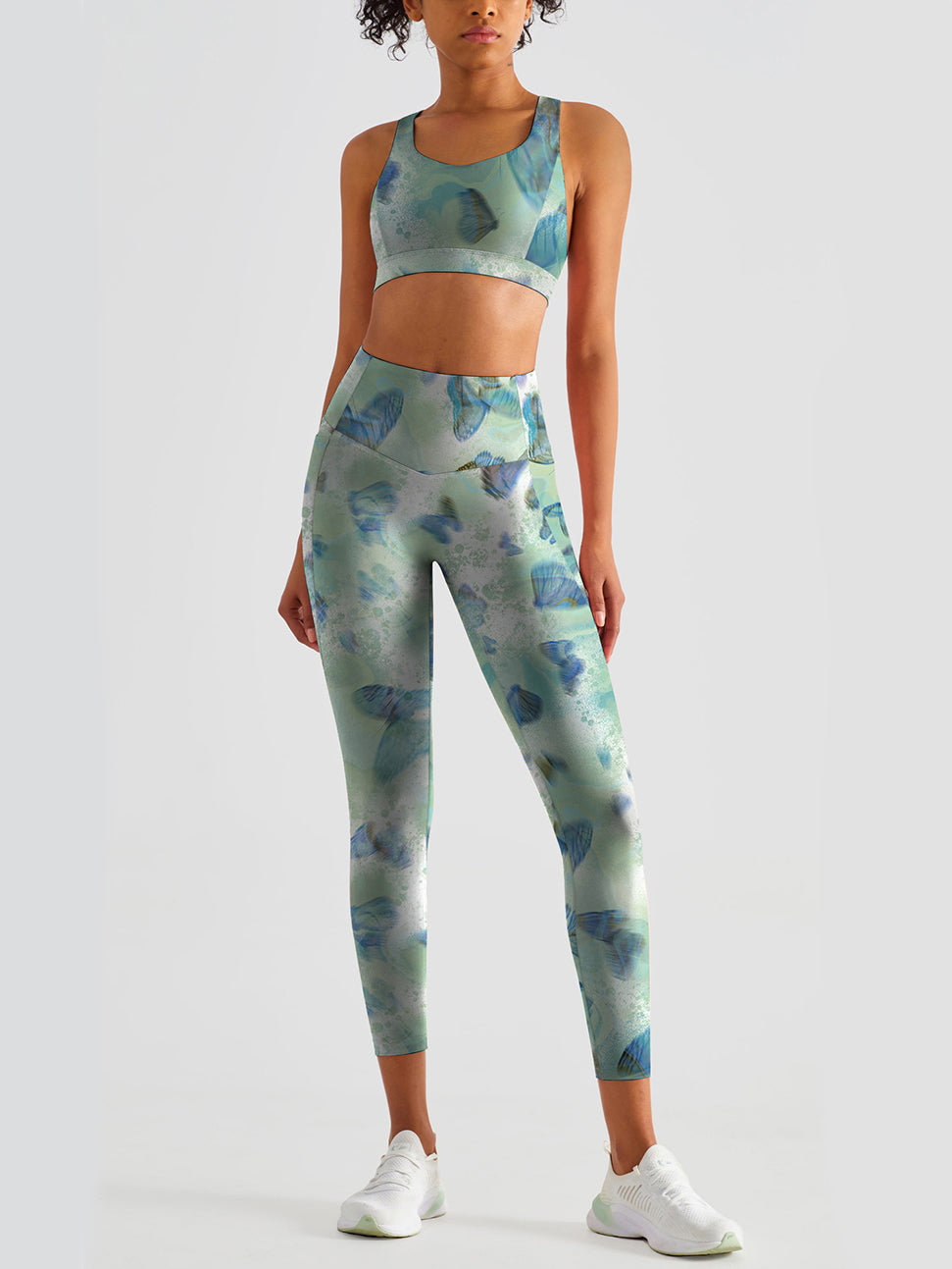 Animal green vague butterfly leggings