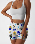 Evil eye print design shorts