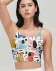 Animal cartoon dog sheep print tank tops