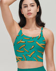 Cartoon french fries green tank tops