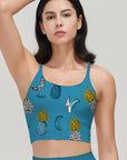 Fruit hand drawn leopard pineapple banana tank tops