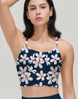 Flower white plumeria dark tank tops