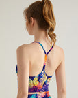 Animal colorful splicing butterfly tank tops