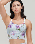 Flower orchid vine light tank tops