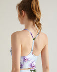 Flower orchid vine light tank tops