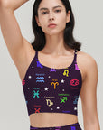 Colorful constellation icon purple tank tops