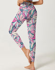 Flower multicolor daisy collage leggings