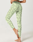 Funny smile dope faces seamless green leggings