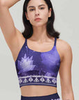 Botanical night flowers dark purple tank tops