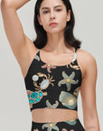 Ocean gem starfish turtle coral shell yoga tank tops