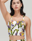 Flower watercolor iris painting tank tops