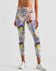 Ocean watercolor tropical sea fish leggings