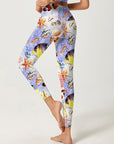 Ocean watercolor tropical sea fish leggings