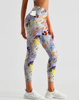 Ocean watercolor tropical sea fish leggings