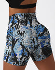 Animal snake pattern print shorts