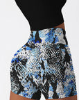 Animal snake pattern print shorts